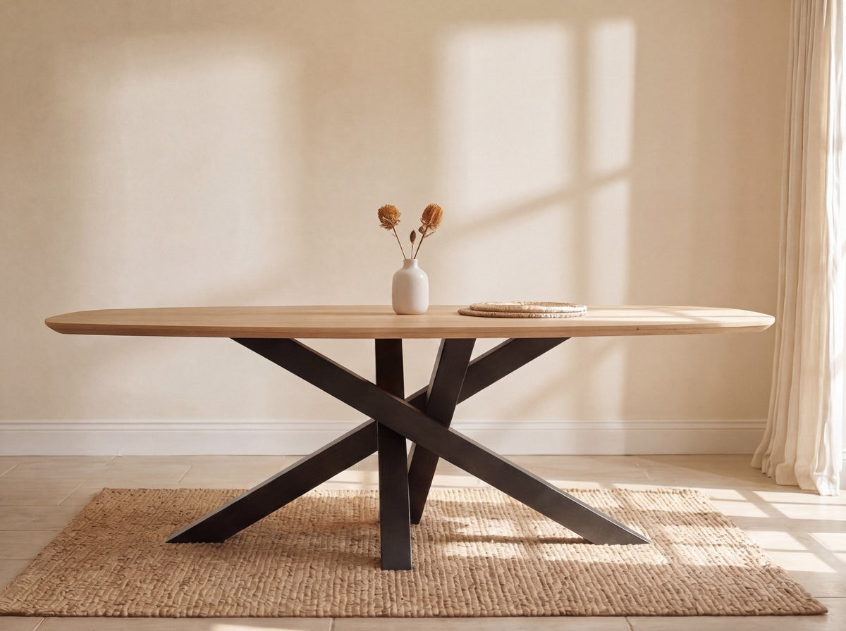 Zweeds ovale eiken eettafel Esben