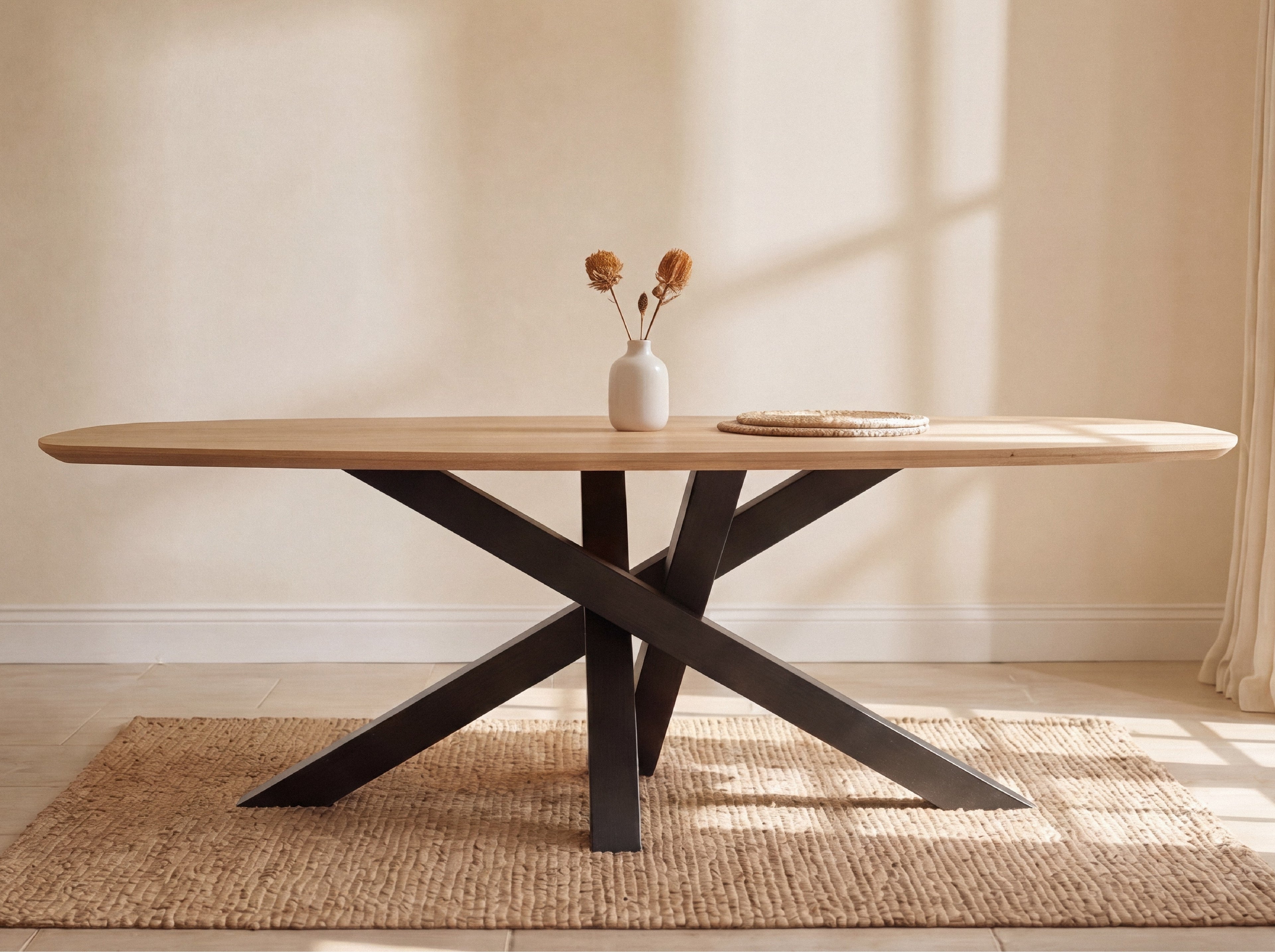 Zweeds ovale eiken eettafel Esben
