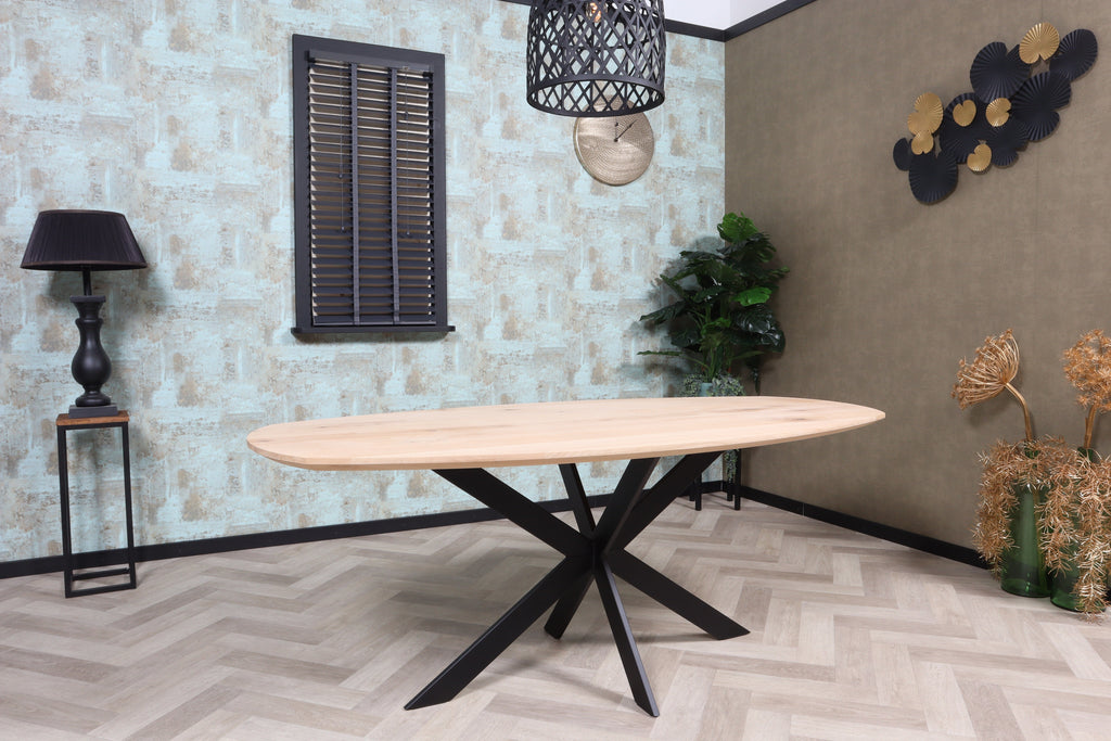 Zweeds ovale eiken eettafel Frida