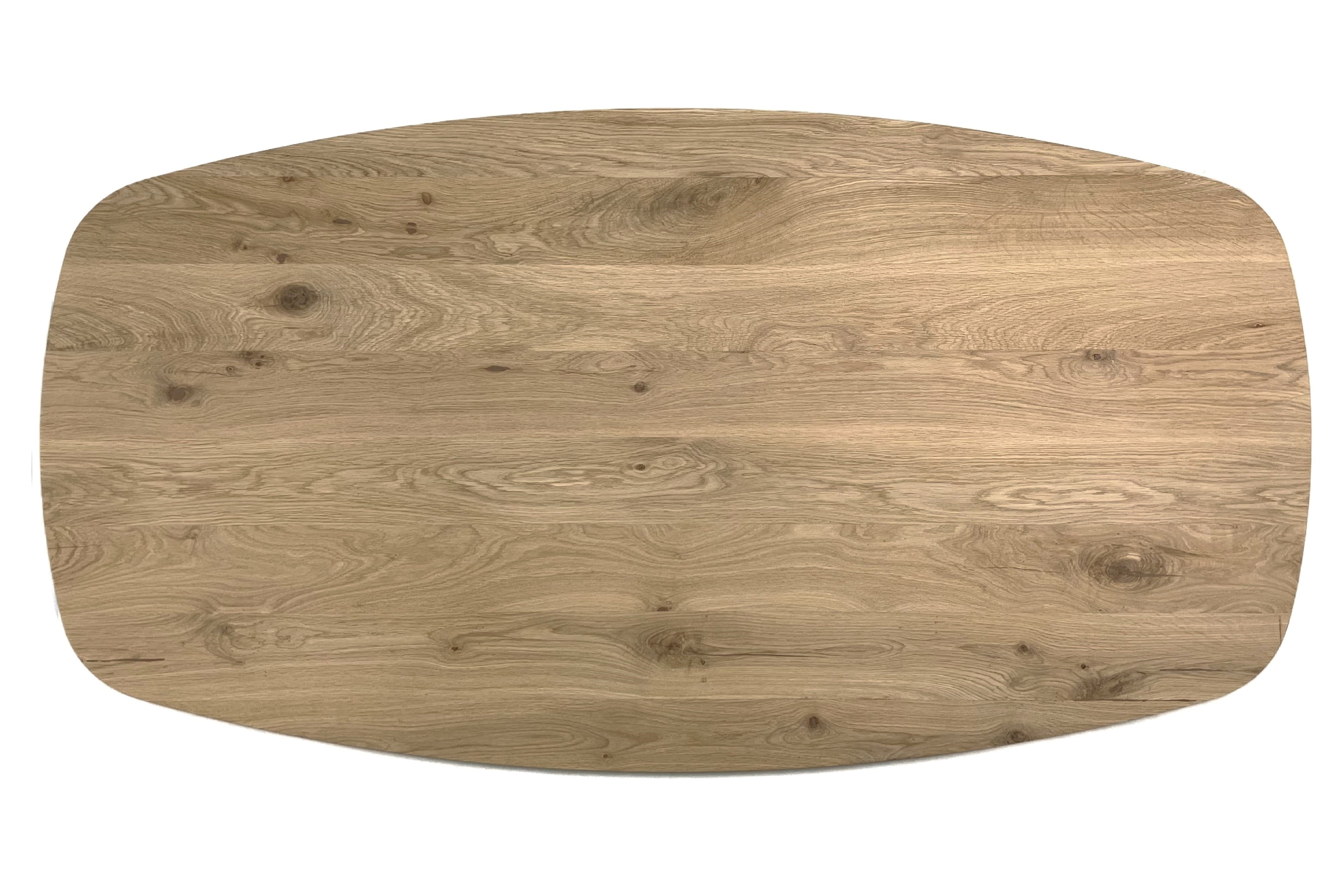 Eiken Deens ovaal tafelblad 40mm