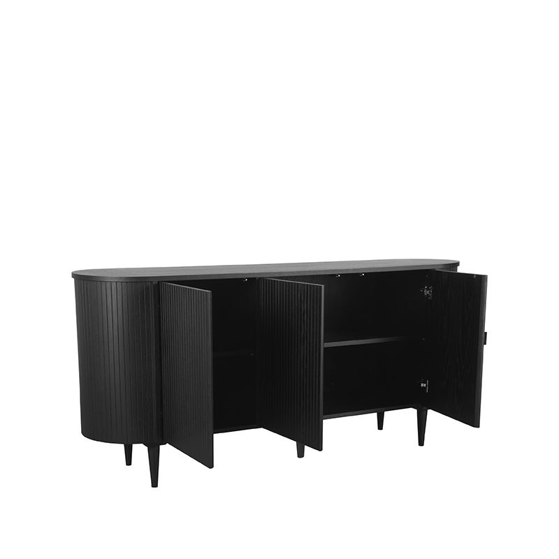 Eiken dressoir Oliva zwart 180cm