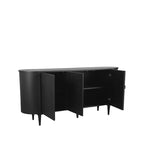 Eiken dressoir Oliva zwart 180cm