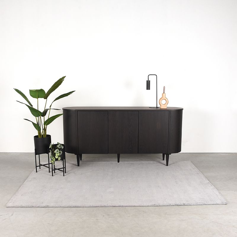 Eiken dressoir Oliva zwart 180cm