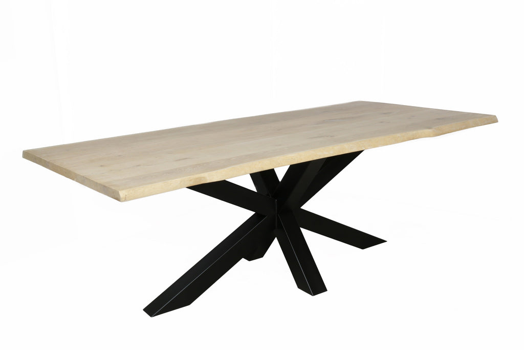 Eiken boomstam eettafel Andrine