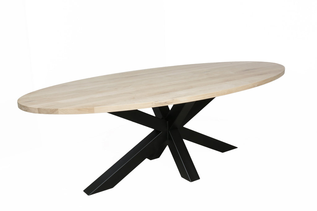 Eiken ovaal tafelblad 40mm