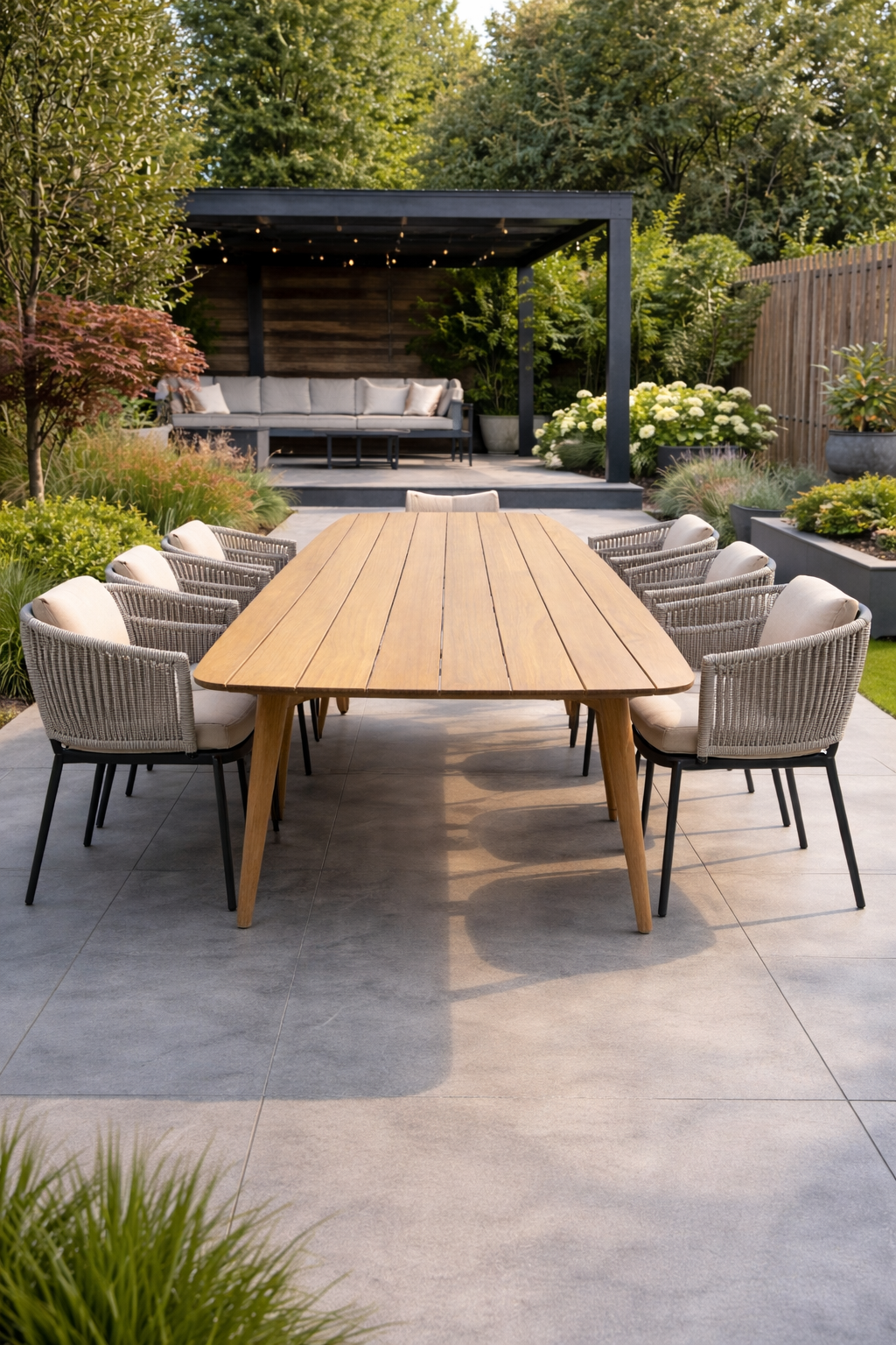 Tuintafel Deens ovaal guyana teak massief