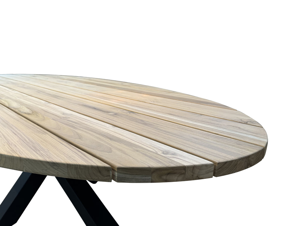 Teak ronde tuintafel Flora