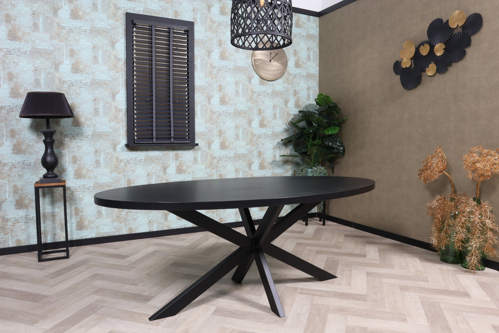 Eiken ovaal tafelblad 40mm