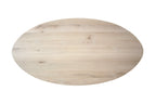 Ovale eiken eettafel Tiril facet rand