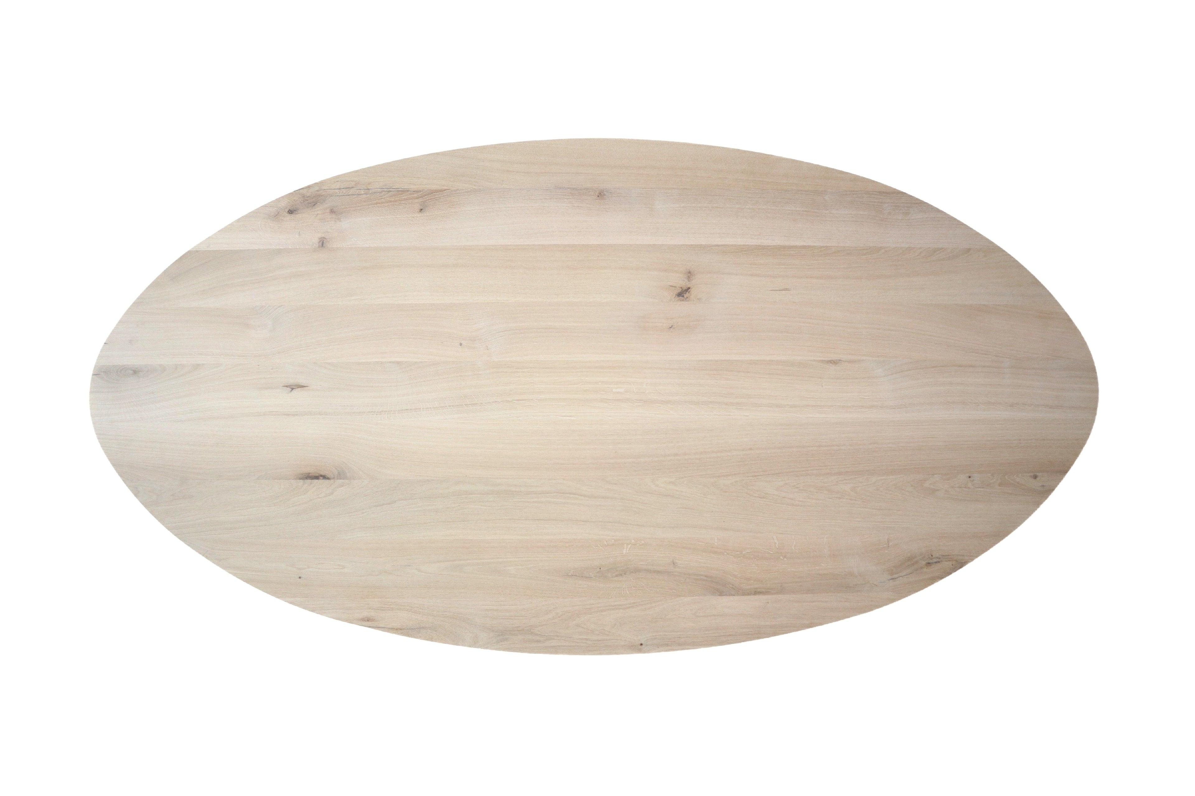 Ovale eiken eettafel Tiril facet rand
