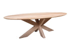 Ovale eiken eettafel Floki facet rand