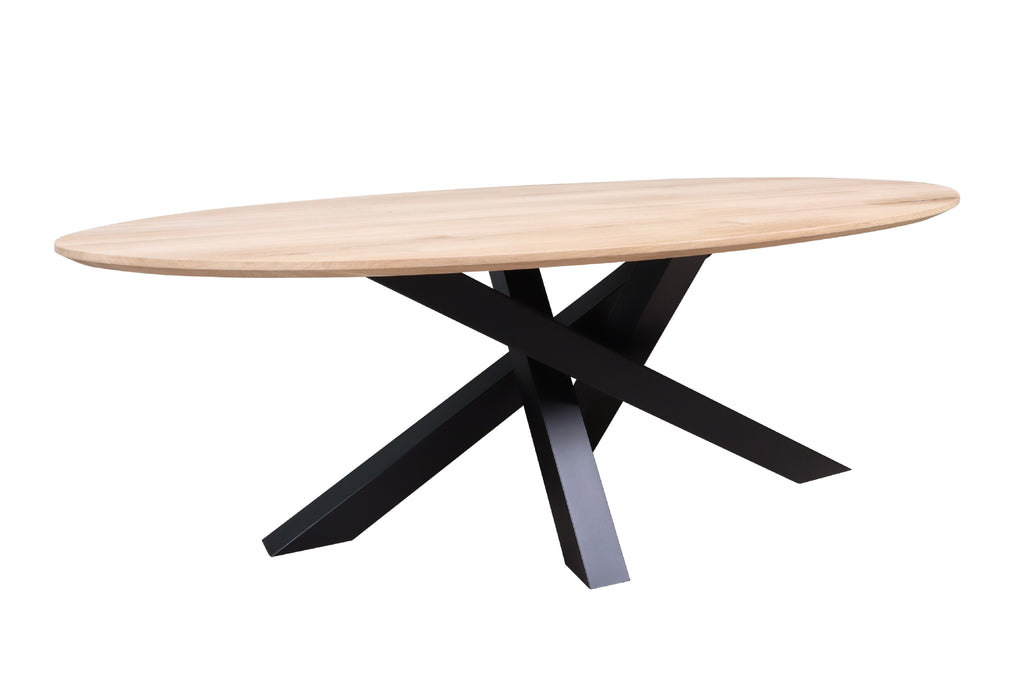 Eiken ovaal tafelblad 40mm