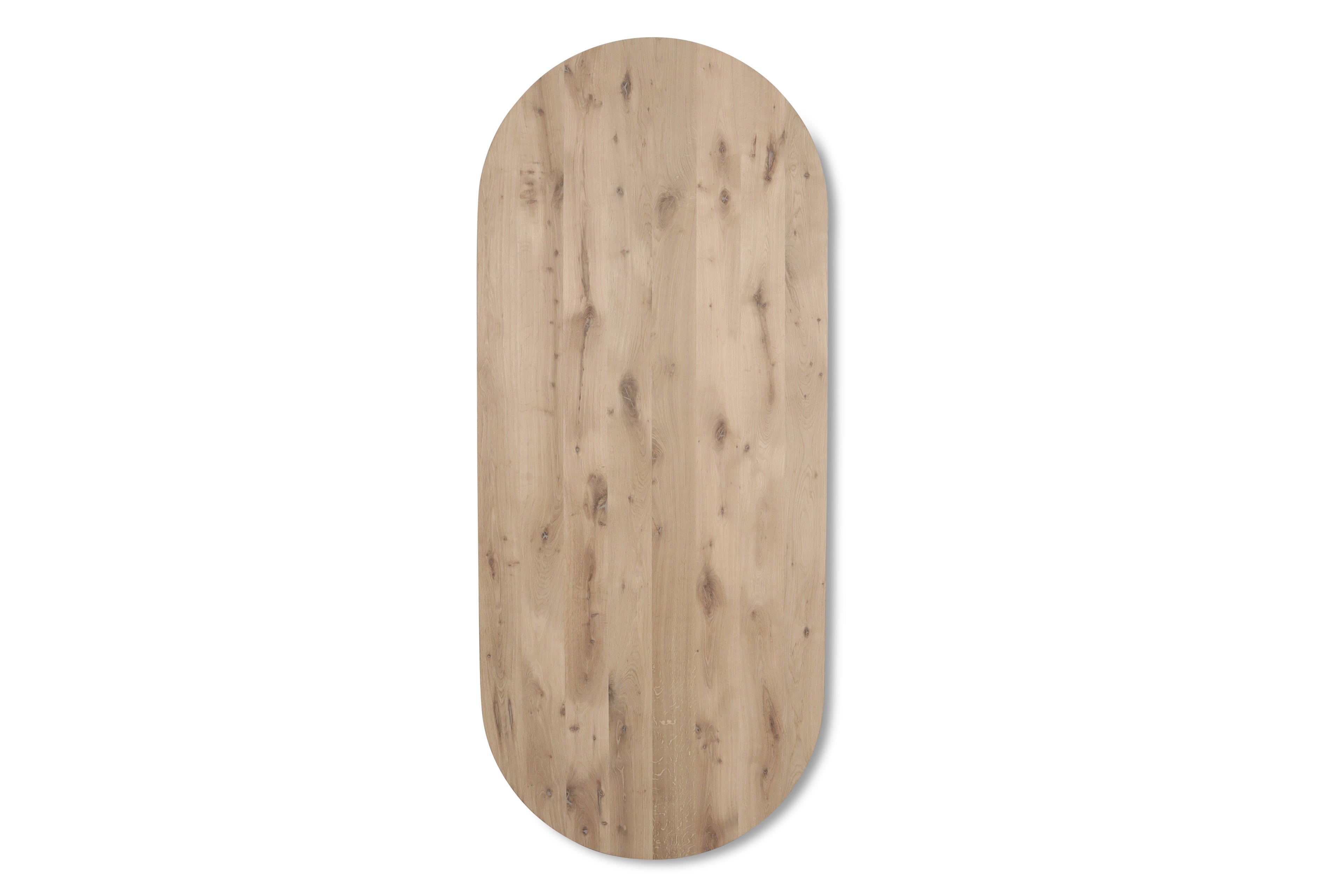 Eiken plat ovaal tafelblad 40mm