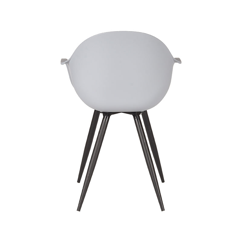 Eetkamerstoel Luca - Grijs - PP - Zwart Metalen Frame