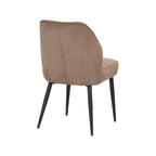 Eetkamerstoel Liam - Taupe - Egon - Zwart Metalen Frame