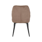 Eetkamerstoel Liam - Taupe - Egon - Zwart Metalen Frame
