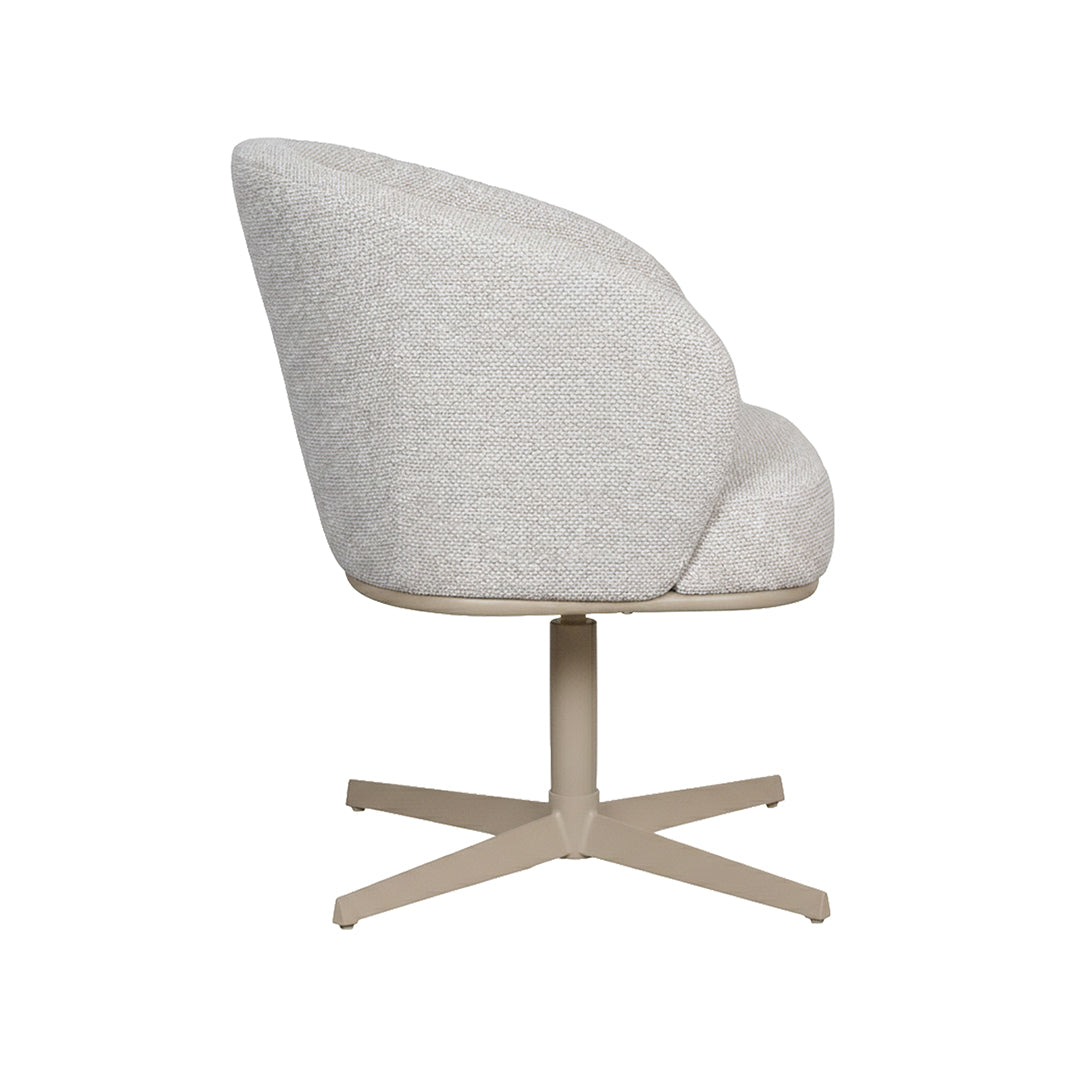 Eetkamerstoel Cannes - Naturel - Royal Boucle - Taupe Metalen Frame