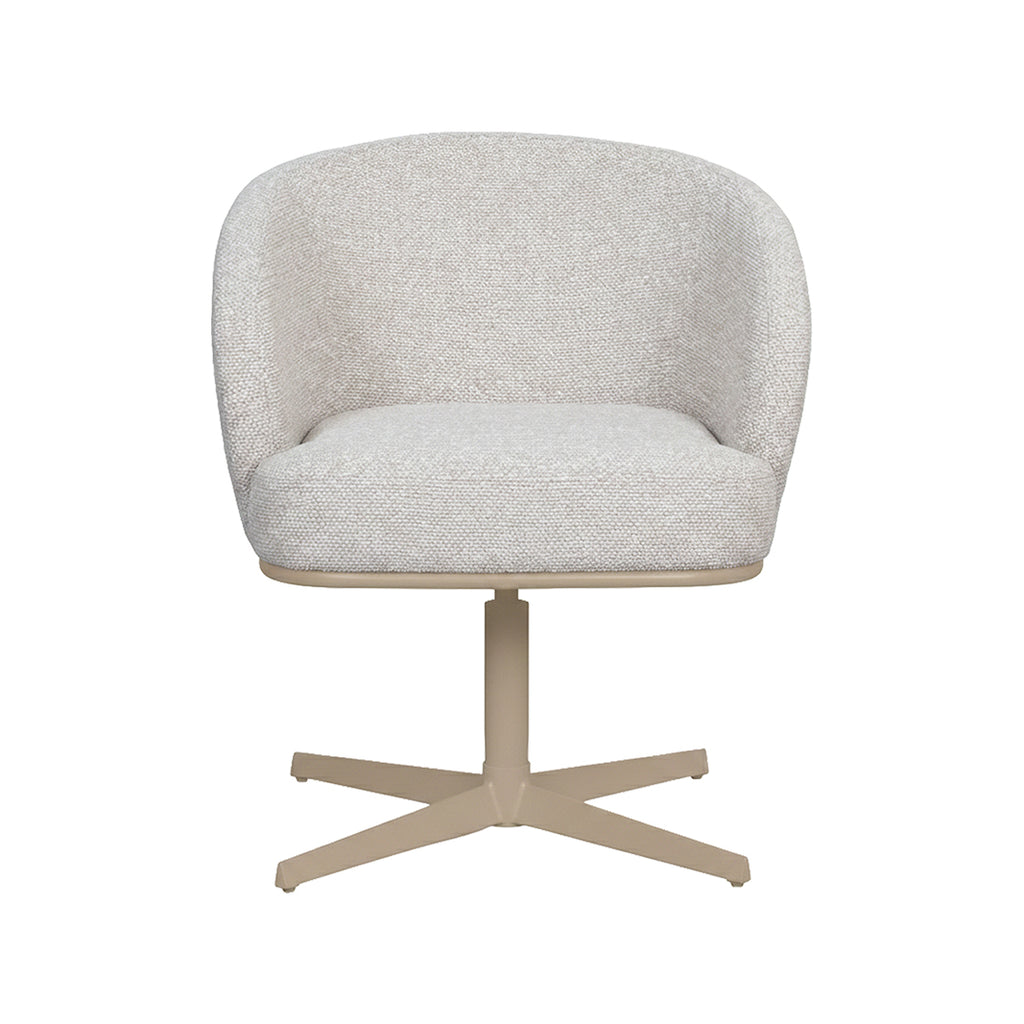 Eetkamerstoel Cannes - Naturel - Royal Boucle - Taupe Metalen Frame