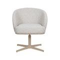 Eetkamerstoel Cannes - Naturel - Boucle - Taupe Metalen Frame