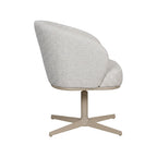 Eetkamerstoel Cannes - Naturel - Royal Boucle - Taupe Metalen Frame