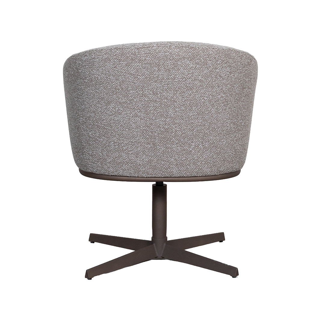 Eetkamerstoel Cannes - Mushroom - Boucle - Brons Metalen Frame