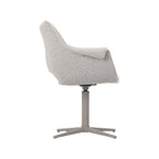 Eetkamerstoel Nozomi - Naturel - Royal Boucle - Taupe Metalen Frame
