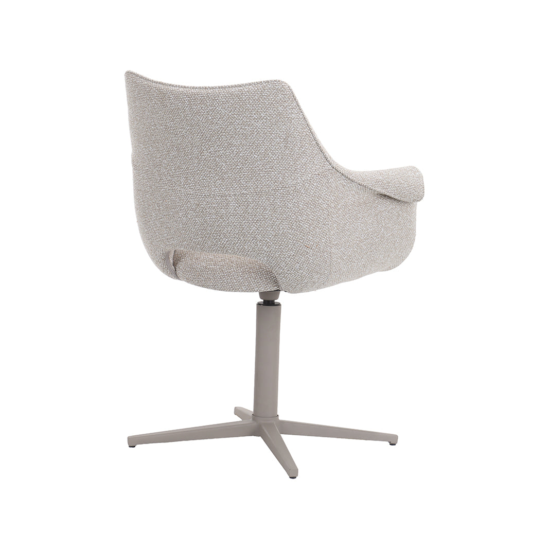 Eetkamerstoel Nozomi - Naturel - Royal Boucle - Taupe Metalen Frame