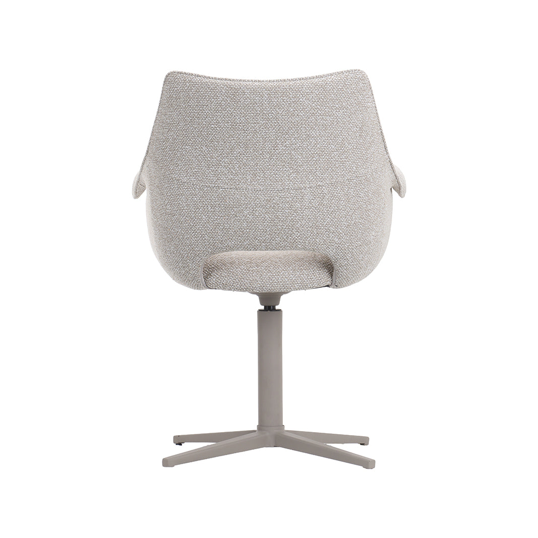 Eetkamerstoel Nozomi - Naturel - Royal Boucle - Taupe Metalen Frame