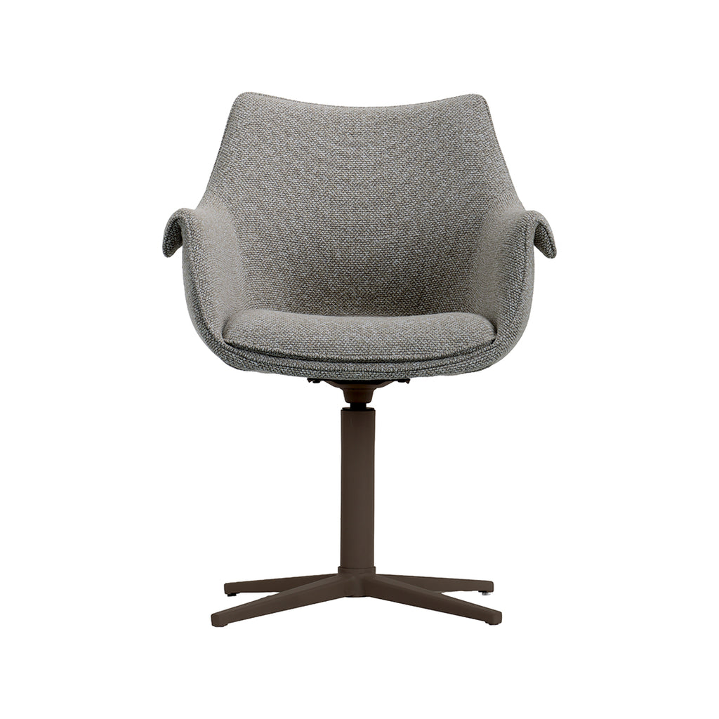 Eetkamerstoel Nozomi - Mushroom - Royal Boucle - Brons Metalen Frame