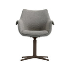 Eetkamerstoel Nozomi - Mushroom - Royal Boucle - Brons Metalen Frame