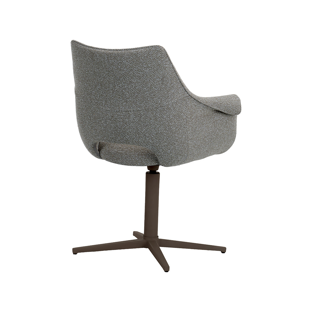 Eetkamerstoel Nozomi - Mushroom - Royal Boucle - Brons Metalen Frame