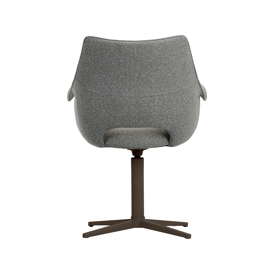 Eetkamerstoel Nozomi - Mushroom - Royal Boucle - Brons Metalen Frame