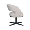 Eetkamerstoel Monaco - Naturel - Royal Boucle - Zwart Metalen Frame