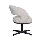 Eetkamerstoel Monaco - Naturel - Royal Boucle - Zwart Metalen Frame