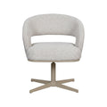 Eetkamerstoel Monaco - Naturel - Boucle - Taupe Metalen Frame