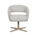 Eetkamerstoel Monaco - Naturel - Boucle - Taupe Metalen Frame
