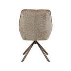 Eetkamerstoel Reims - Taupe - Chenille - Brons Metalen Frame