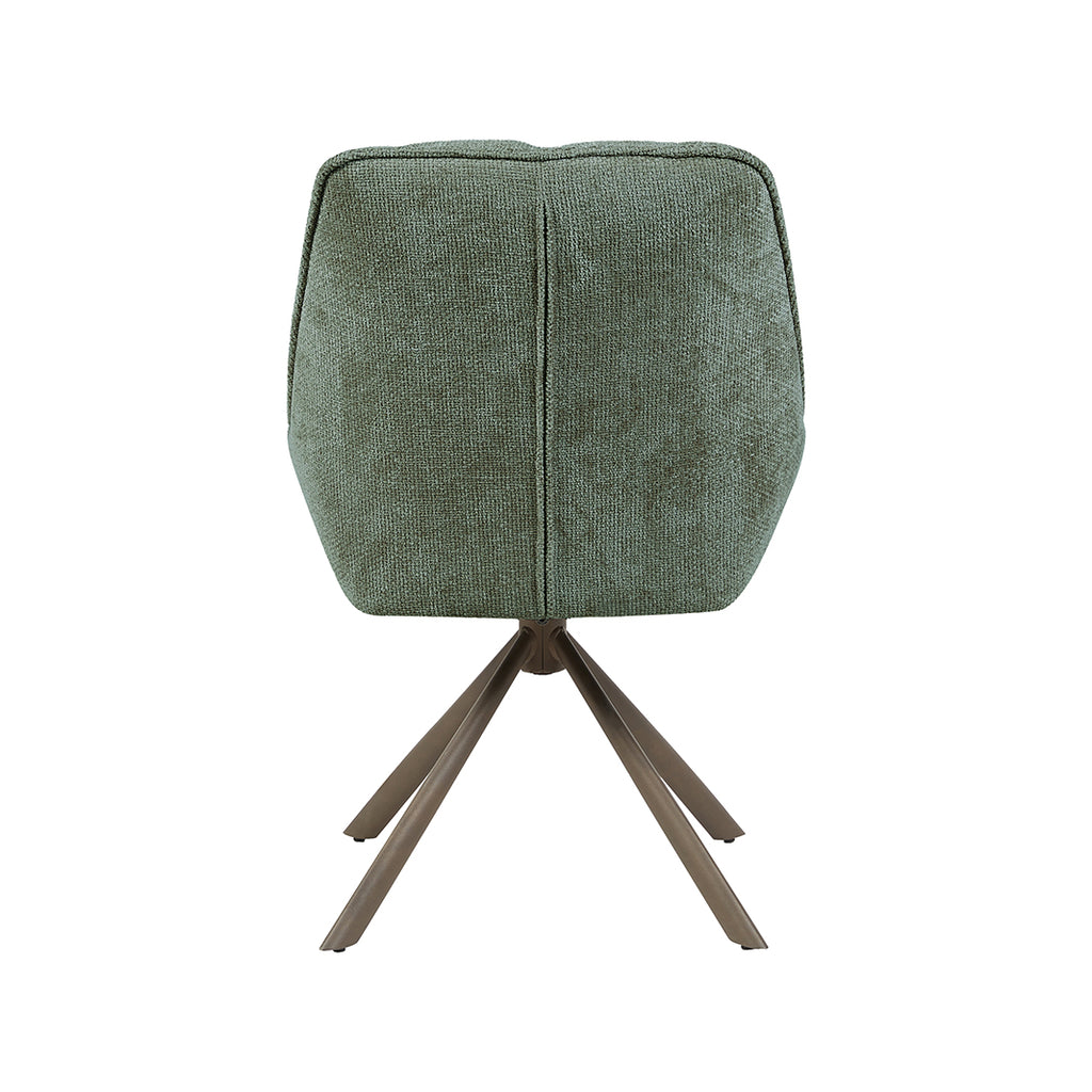 Eetkamerstoel Reims - Hunter - Chenille - Brons Metalen Frame