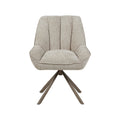 Eetkamerstoel Reims - Naturel - Chenille - Brons Metalen Frame