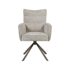 Eetkamerstoel Dubai - Naturel - Haga - Brons Metalen Frame