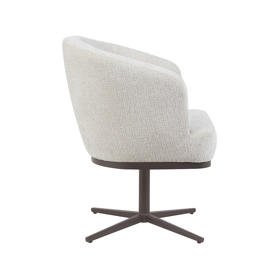 Eetkamerstoel Cannes - Naturel - Geweven - Brons Metalen Frame