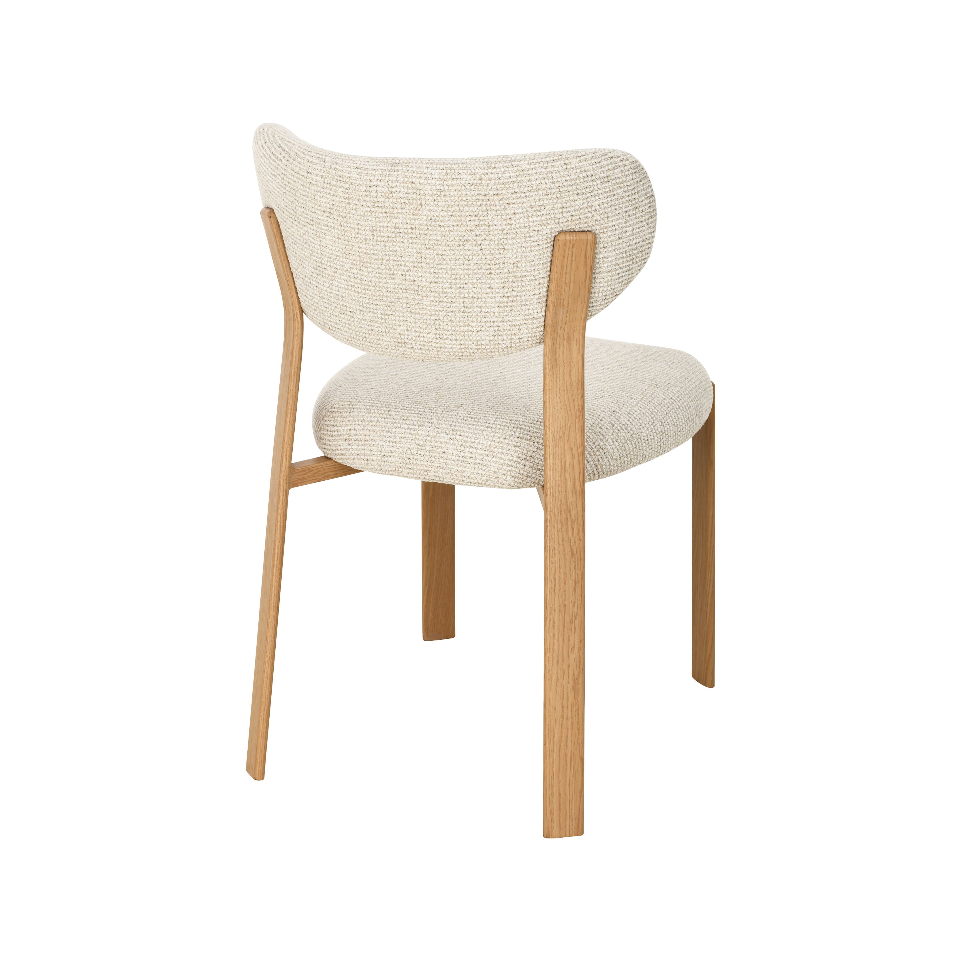 Eetkamerstoel Mika - Naturel - Geweven - Naturel Houtlook Metaal
