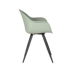 Eetkamerstoel Luca - Forest - PP - Zwart Metalen Frame