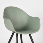 Eetkamerstoel Luca - Forest - PP - Zwart Metalen Frame