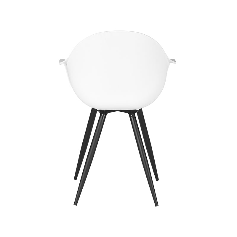 Eetkamerstoel Luca - Wit - PP - Zwart Metalen Frame