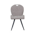 Eetkamerstoel Silly - Mushroom - Boucle - Zwart Metalen Frame