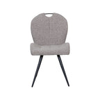 Eetkamerstoel Silly - Mushroom - Boucle - Zwart Metalen Frame