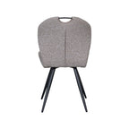 Eetkamerstoel Silly - Mushroom - Boucle - Zwart Metalen Frame