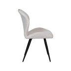 Eetkamerstoel Silly - Naturel - Royal Boucle - Zwart Metalen Frame