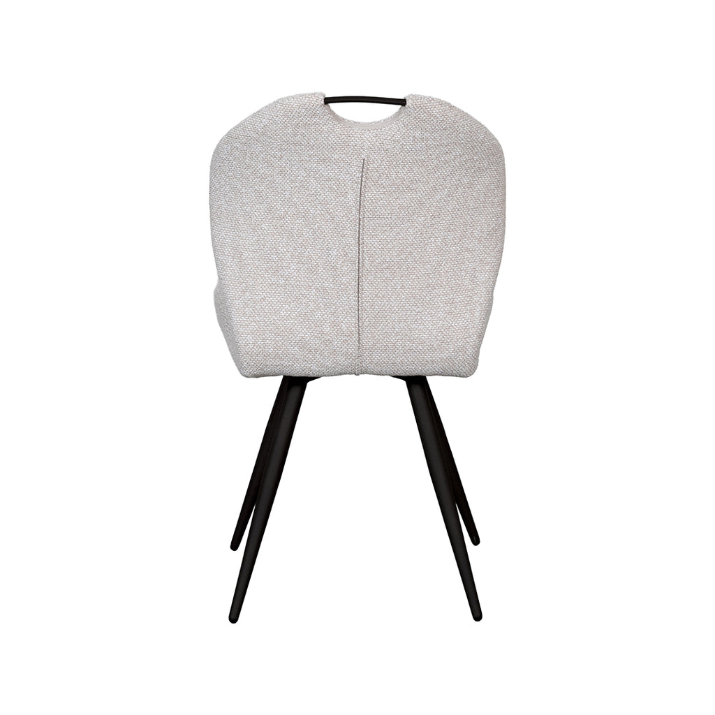 Eetkamerstoel Silly - Naturel - Royal Boucle - Zwart Metalen Frame